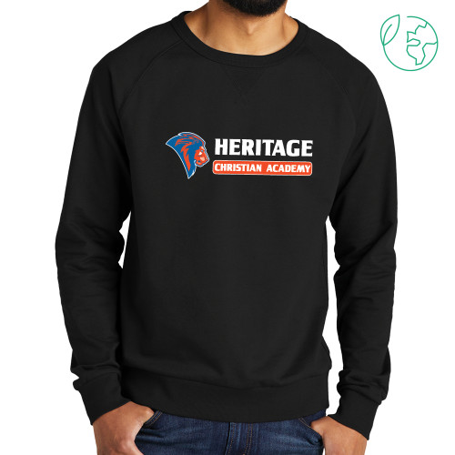  Allmade Black Organic French Terry Crewneck Sweatshirt - HCS Horizontal