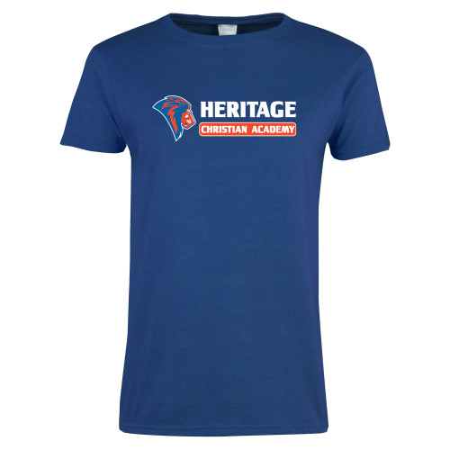  Womens Royal Short Sleeve Tee - HCS Horizontal