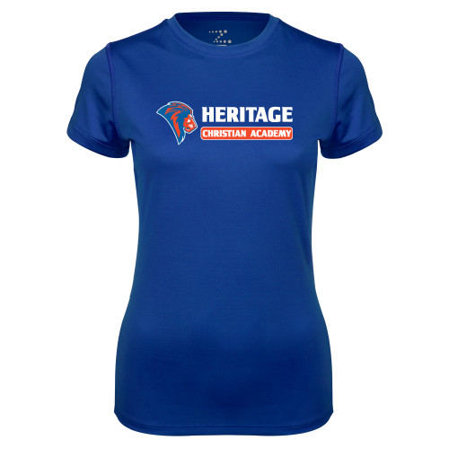  Womens Royal Performance Tee - HCS Horizontal