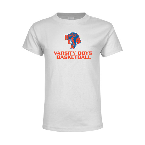  Youth White T Shirt - Varsity Boys Basketball
