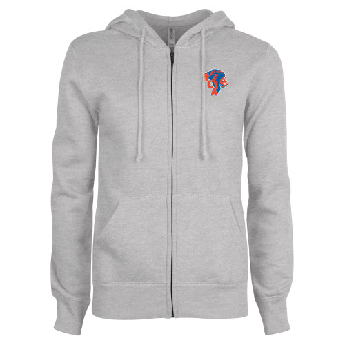  ENZA Womens Grey Fleece Full Zip Hoodie - HCA Lion