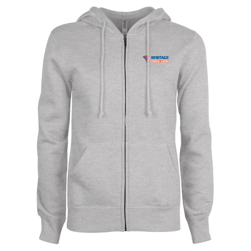  ENZA Womens Grey Fleece Full Zip Hoodie - HCS Horizontal