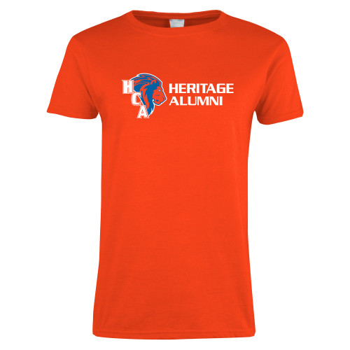  Womens Orange Short Sleeve Tee - Alumni