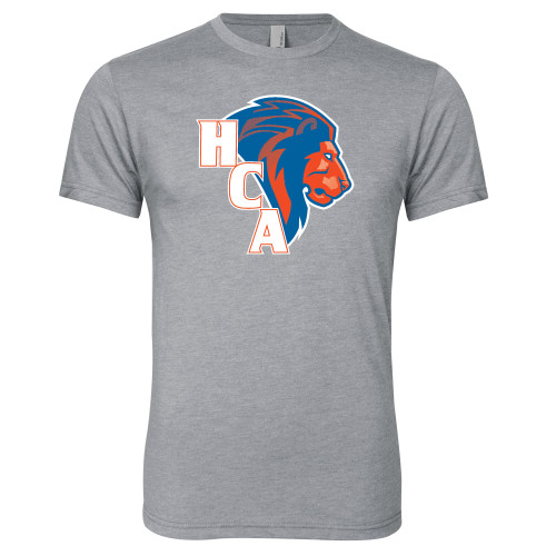  Next Level Heather Grey Triblend Tee - HCA Lion