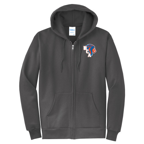  Extended Charcoal Fleece Full Zip Hoodie - HCA Lion
