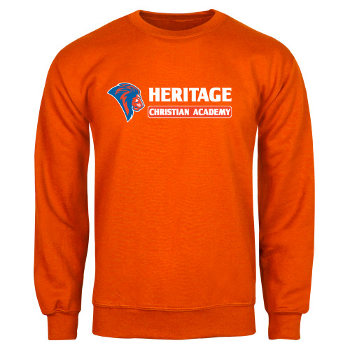 Orange Fleece Crew - HCS Horizontal