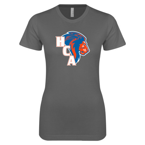  Next Level Womens Charcoal Boyfriend Tee - HCA Lion