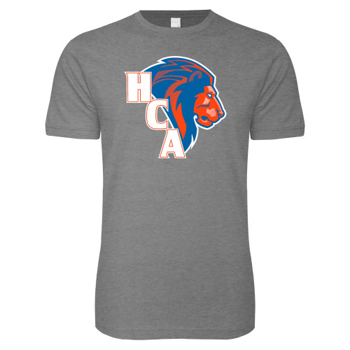  Next Level Heather Grey SoftStyle T Shirt - HCA Lion