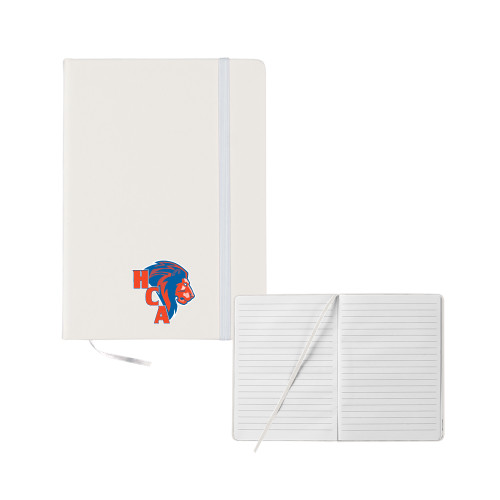  5x7 White Hard Cover Journal - HCA Lion