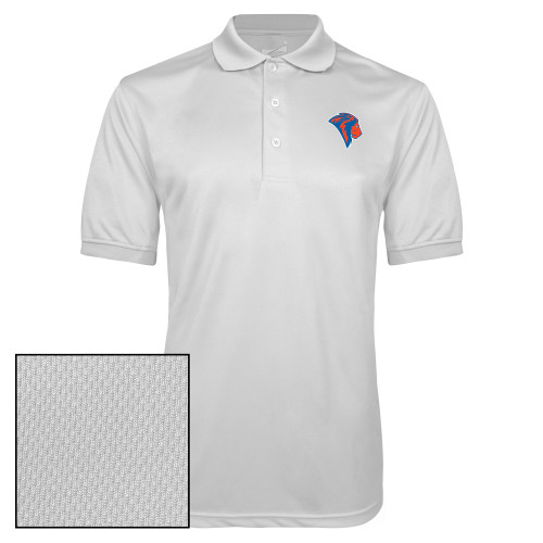  White Dry Mesh Polo - Lion Head