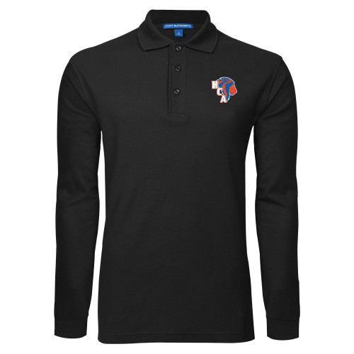  Black Long Sleeve Polo - HCA Lion 3 Color