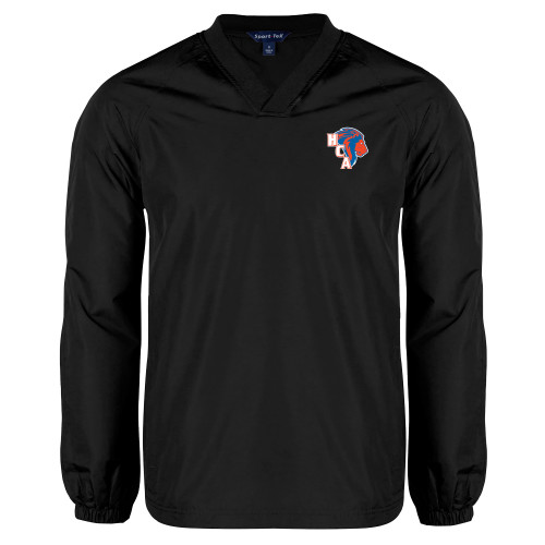  Black V Neck Raglan Windshirt - HCA Lion 3 Color
