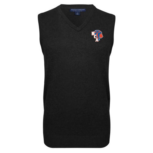  Black VNeck Sweater Vest - HCA Lion 3 Color