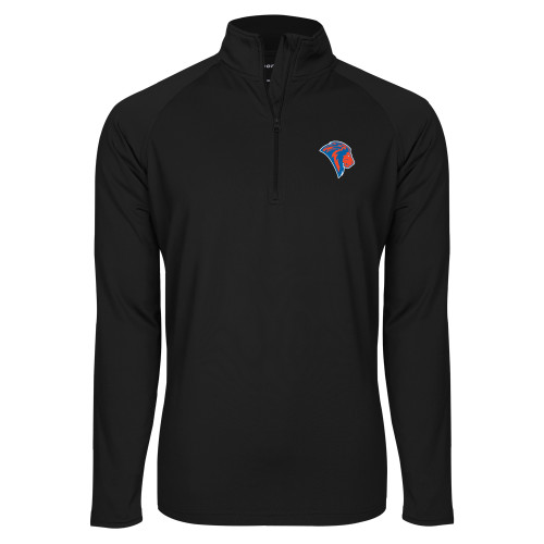  Sport Tek Black Sport Wick Stretch 1/2 Zip Pullover - Lion Head
