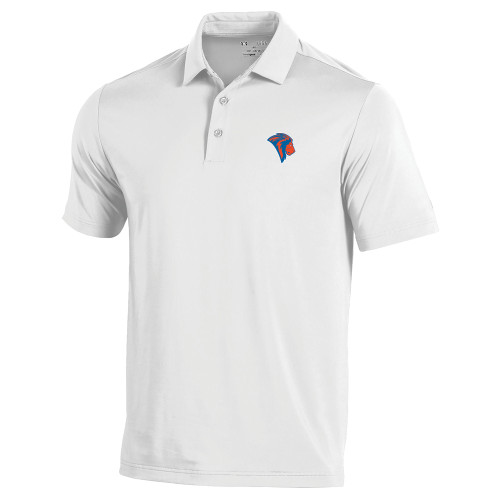  Under Armour White Performance Polo - Lion Head