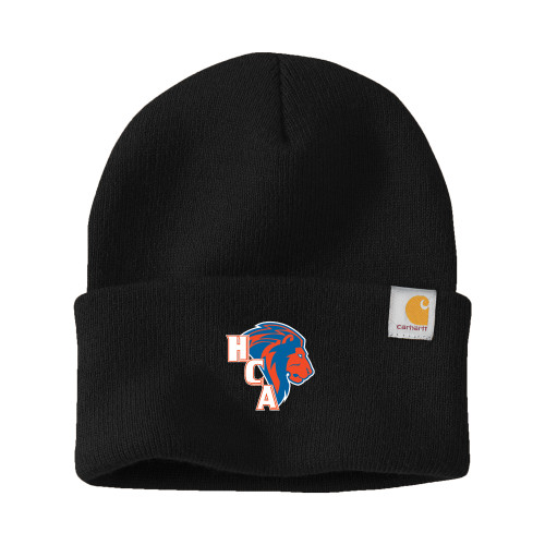  Carhartt Black Knit Beanie w/Cuff - HCA Lion 3 Color