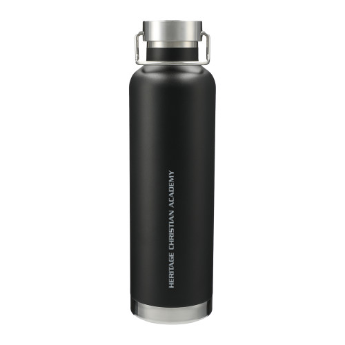 Thor Copper Vacuum Insulated Black Bottle 32oz - Heritage Christian Academy Flat Engraved