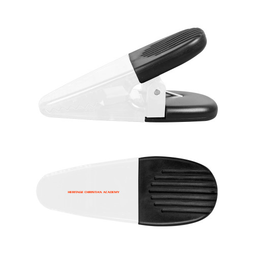  White Crocodile Clip/Magnet - Heritage Christian Academy Flat