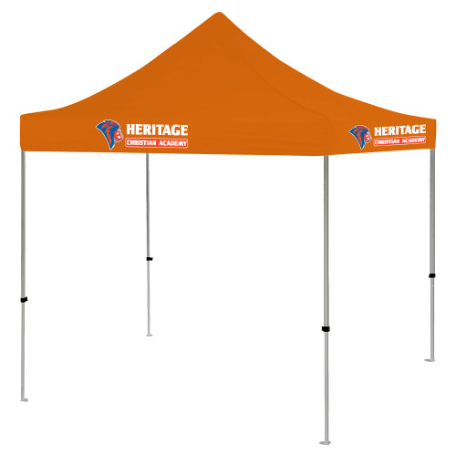  9 ft x 9 ft Orange Tent - HCS Horizontal