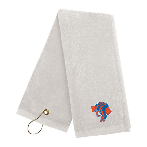  White Golf Towel - HCA Lion 3 Color