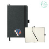 Thumbnail image for  5.5 x 8.5 Black FSC Mix Recycled Leather Bound Journal