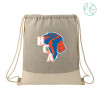 Thumbnail image for  Split Recycled Cotton Grey/Natural Drawstring Bag
