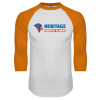 Thumbnail image for  White/Orange Raglan Baseball T Shirt