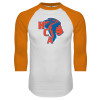 Thumbnail image for  White/Orange Raglan Baseball T Shirt