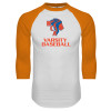 Thumbnail image for  White/Orange Raglan Baseball T Shirt