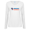 Thumbnail image for  Womens White Long Sleeve V Neck Tee