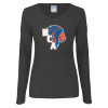 Thumbnail image for  Womens Dark Heather Long Sleeve V Neck Tee 