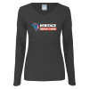 Thumbnail image for  Womens Dark Heather Long Sleeve V Neck Tee 