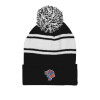 Thumbnail image for  Black/White Two Tone Knit Pom Beanie w/Cuff