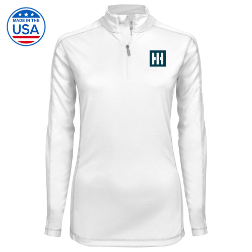 HII Syntrel Womens White Interlock 1/4 Zip