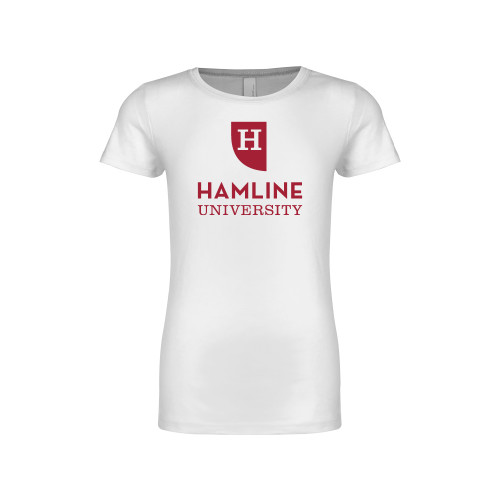  Next Level Girls White Fashion Fit T Shirt - Primary