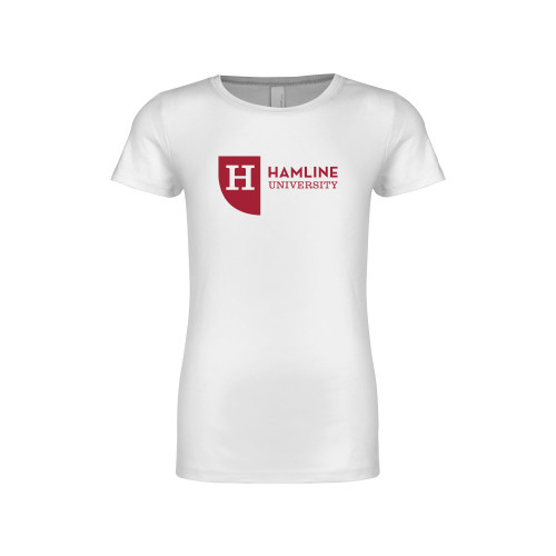  Next Level Girls White Fashion Fit T Shirt - Hamline University