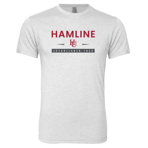  Next Level Heather White Triblend Tee - Hamline Estblished
