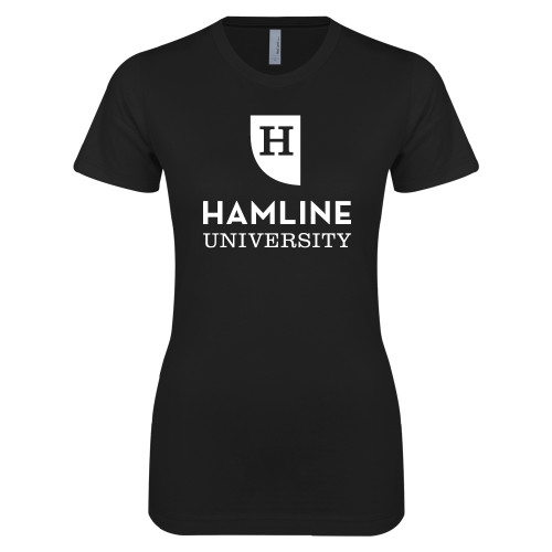  Next Level Womens Black Boyfriend Tee - Primary