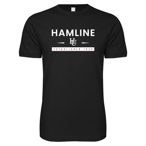  Next Level Black SoftStyle T Shirt - Hamline Estblished
