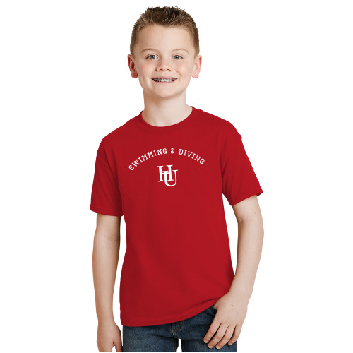  Youth Red T Shirt - Swimming & Diving
