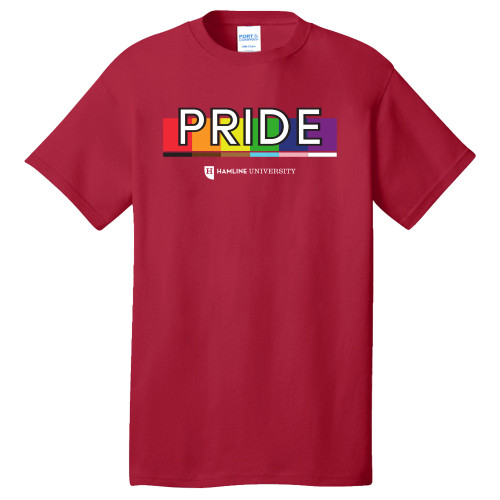  Univ Extended Red T Shirt - Hamline University Pride