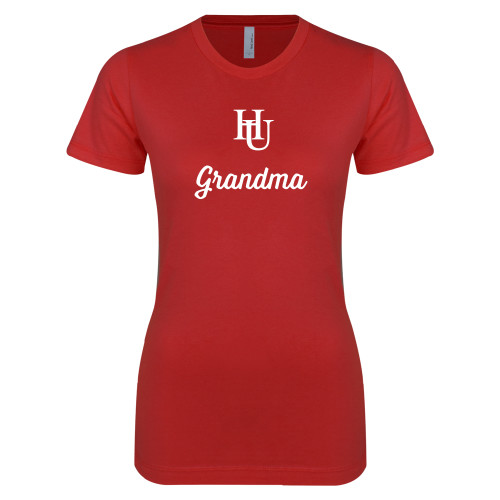  Next Level Womens Red Boyfriend Tee - Grandma