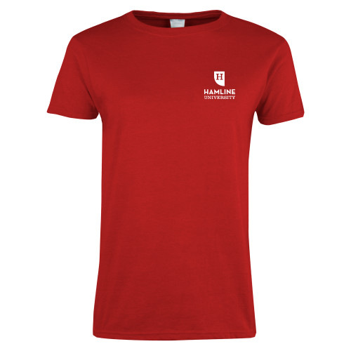  Womens Short Sleeve Red Tee - Primary
