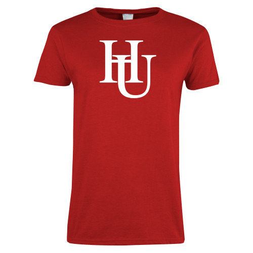  Womens Short Sleeve Red Tee - HU
