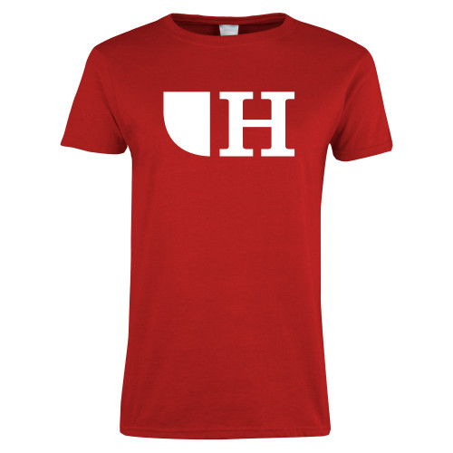  Womens Short Sleeve Red Tee - H