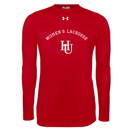  Under Armour Red Long Sleeve Tech Tee - Womens Lacrosse