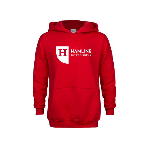  Youth Red Fleece Hoodie - Hamline University