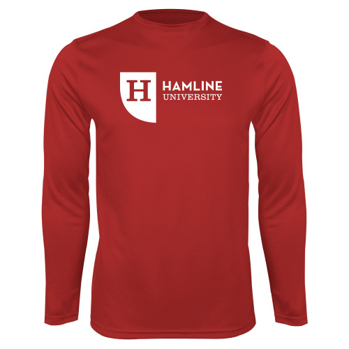  Red Performance Long Sleeve Shirt - Hamline University