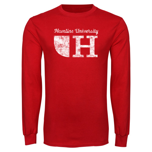  Red Long Sleeve T Shirt - H Dist.