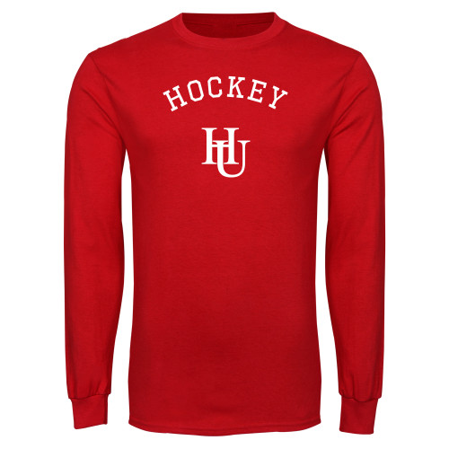  Red Long Sleeve T Shirt - Hockey
